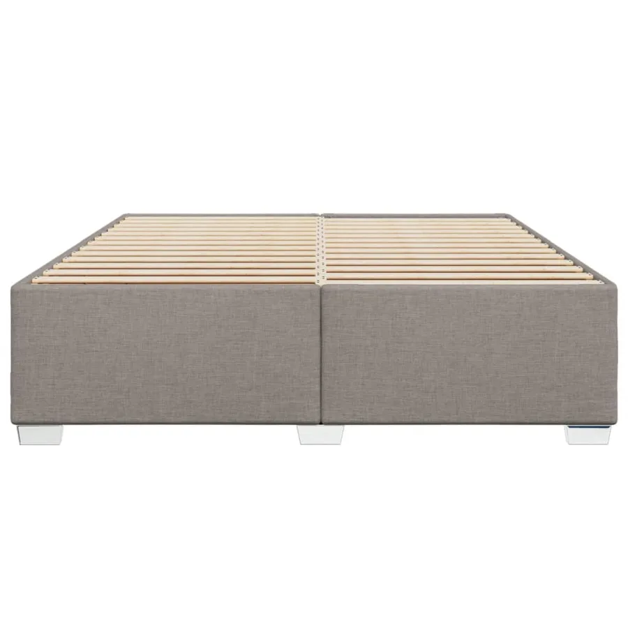 Cadre de lit sans matelas taupe 180x200 cm tissu - 4
