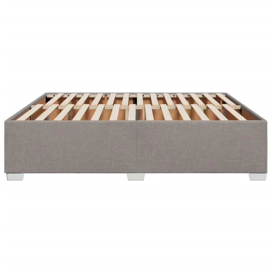 Cadre de lit sans matelas taupe 180x200 cm tissu - 5