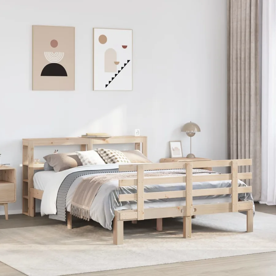 Cadre de lit avec tête de lit sans matelas 120x190 cm