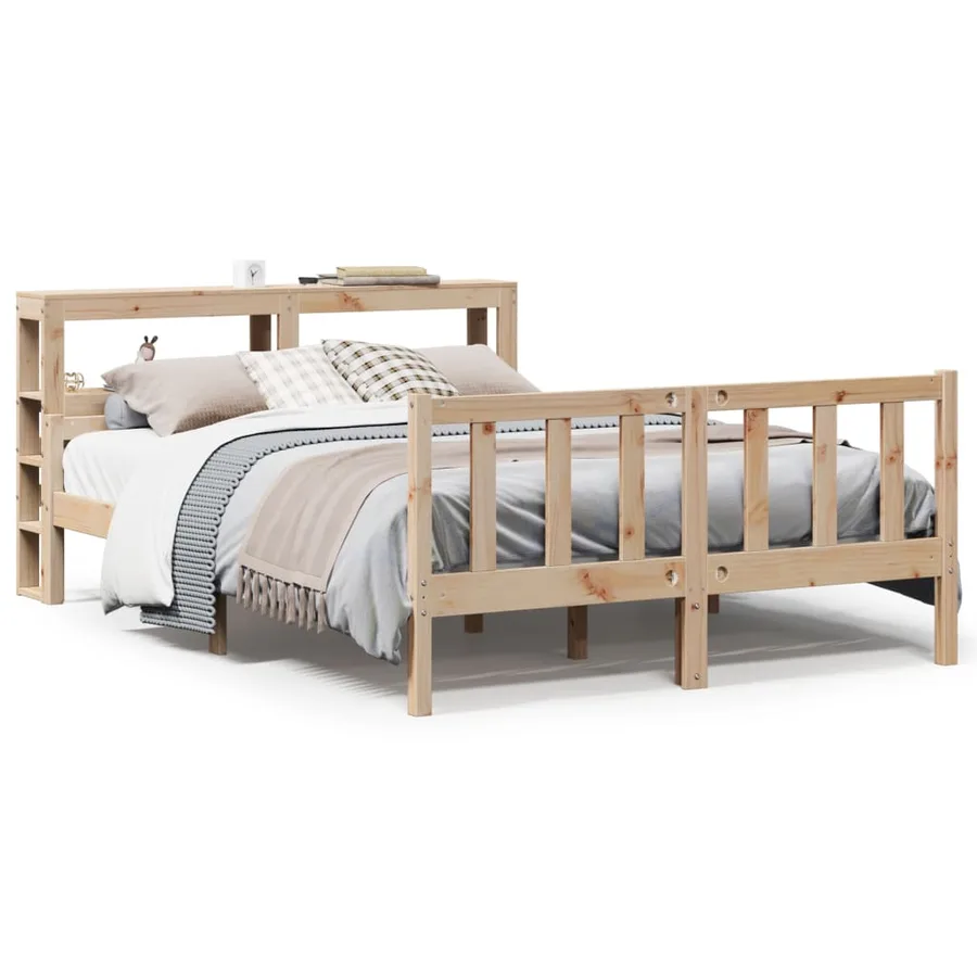 Cadre de lit sans matelas 120x190 cm bois de pin massif - 2