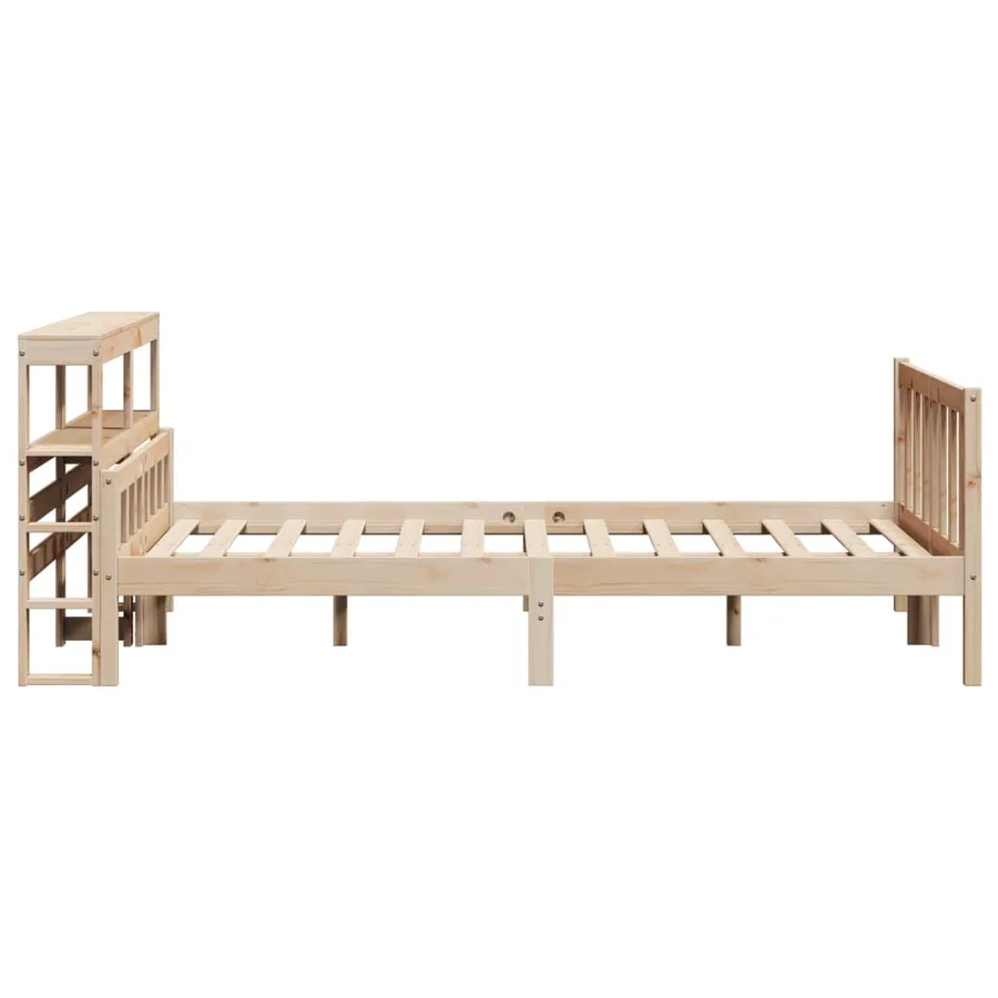 Cadre de lit sans matelas 120x190 cm bois de pin massif - 5