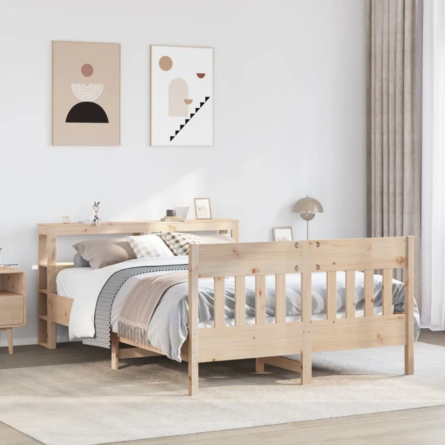 Cadre de lit sans matelas 120x200 cm bois de pin massif
