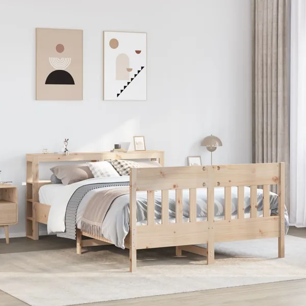 Cadre de lit sans matelas 120x200 cm bois de pin massif