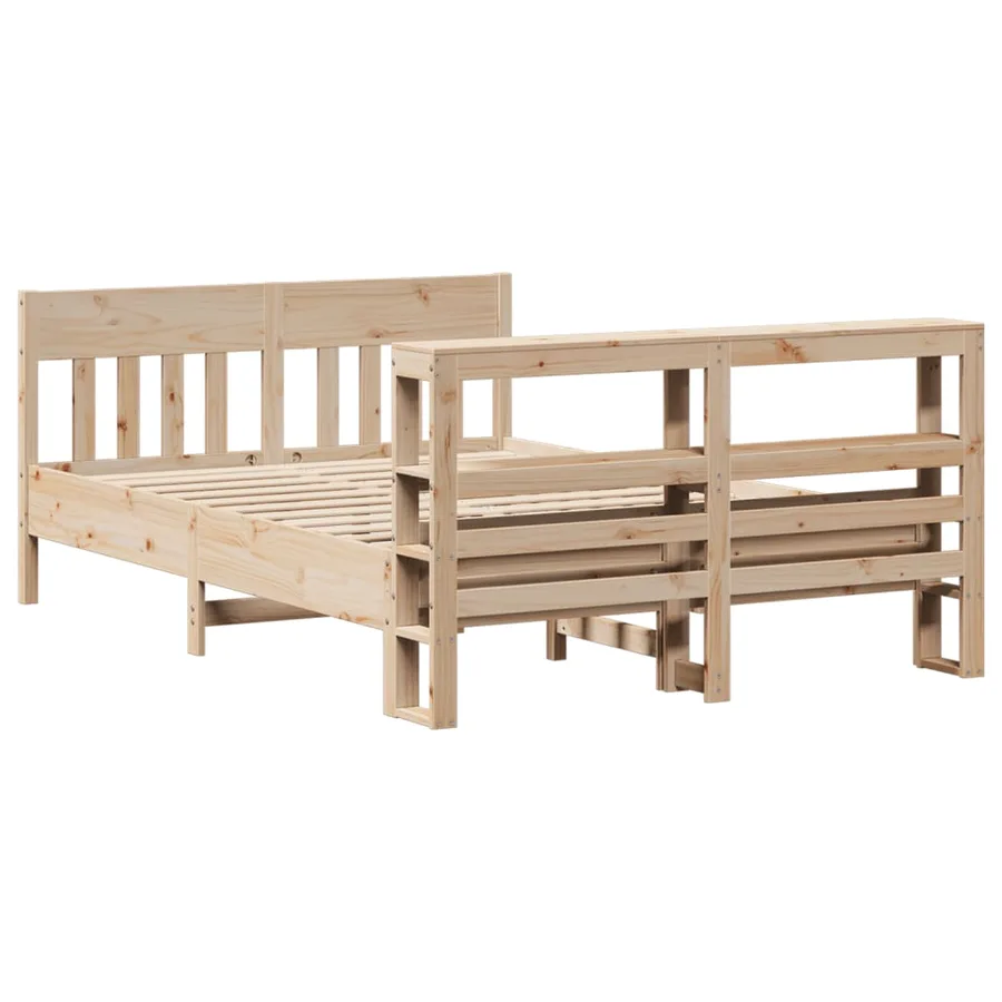 Cadre de lit sans matelas 120x200 cm bois de pin massif - 6