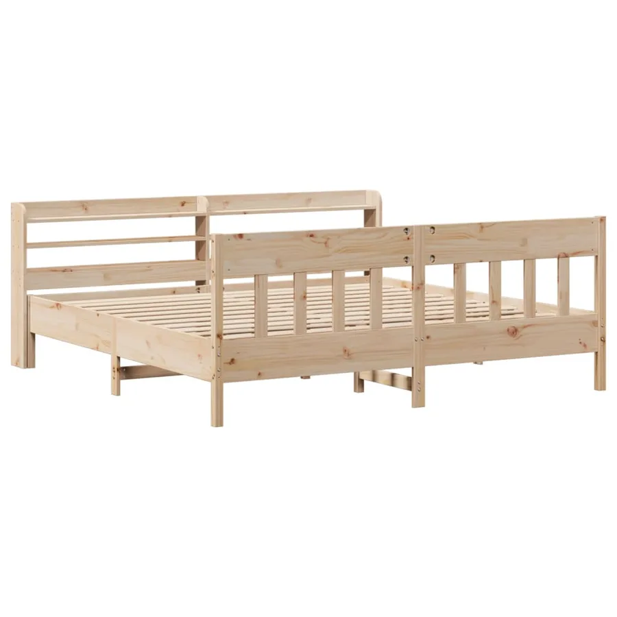 Cadre de lit sans matelas 180x200 cm bois massif de pin - 3