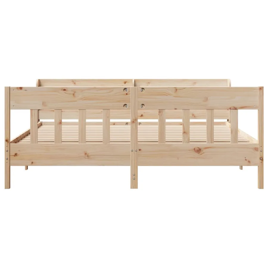 Cadre de lit sans matelas 180x200 cm bois massif de pin - 4