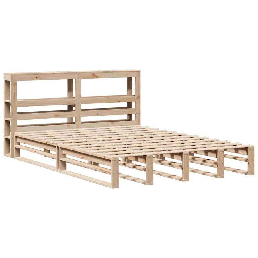 Cadre de lit sans matelas 120x190 cm bois de pin massif - 3