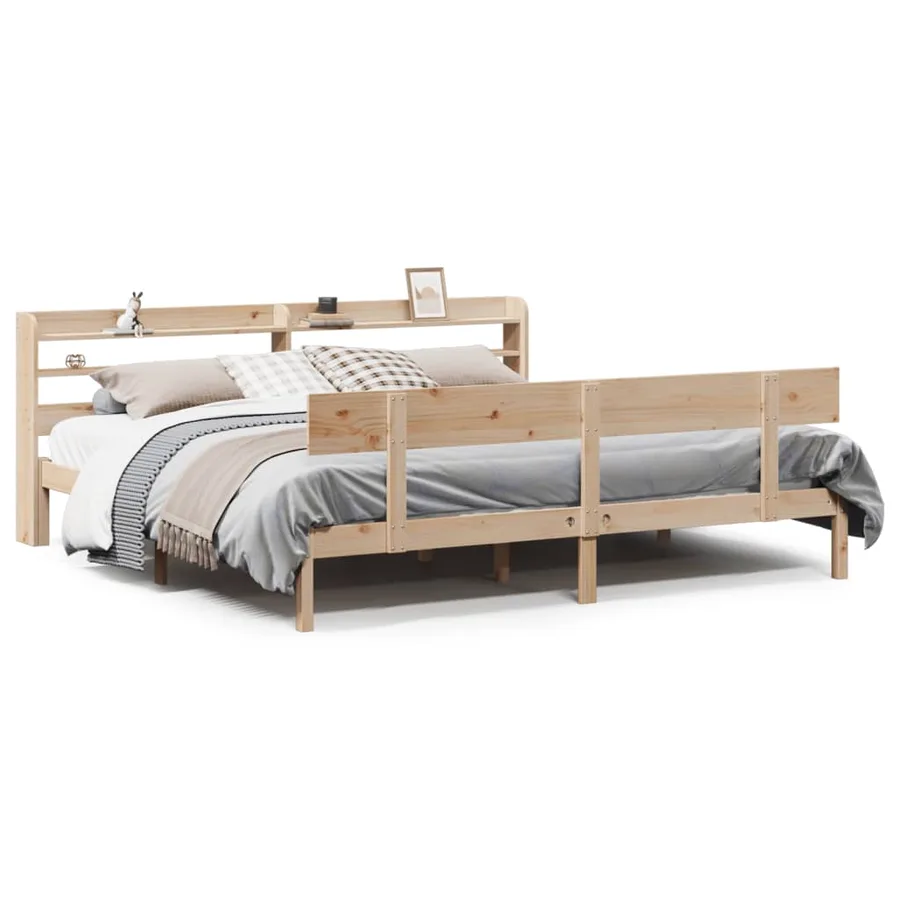 Cadre de lit sans matelas 180x200 cm bois massif de pin - 2