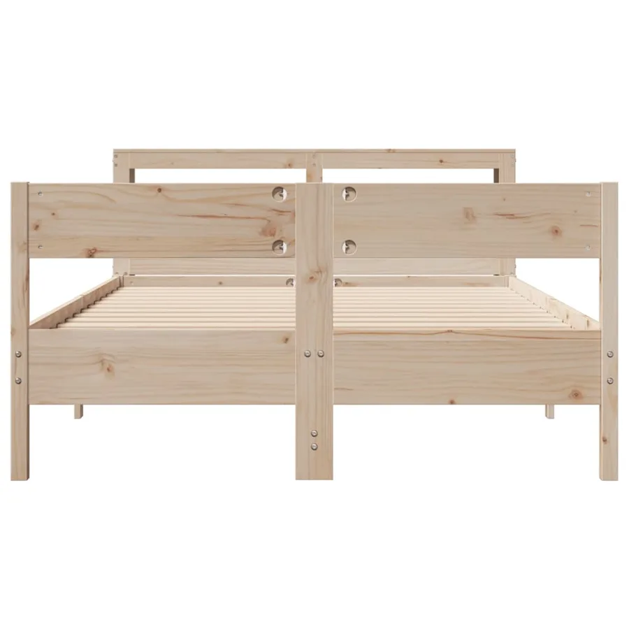 Cadre de lit sans matelas 120x200 cm bois de pin massif - 4