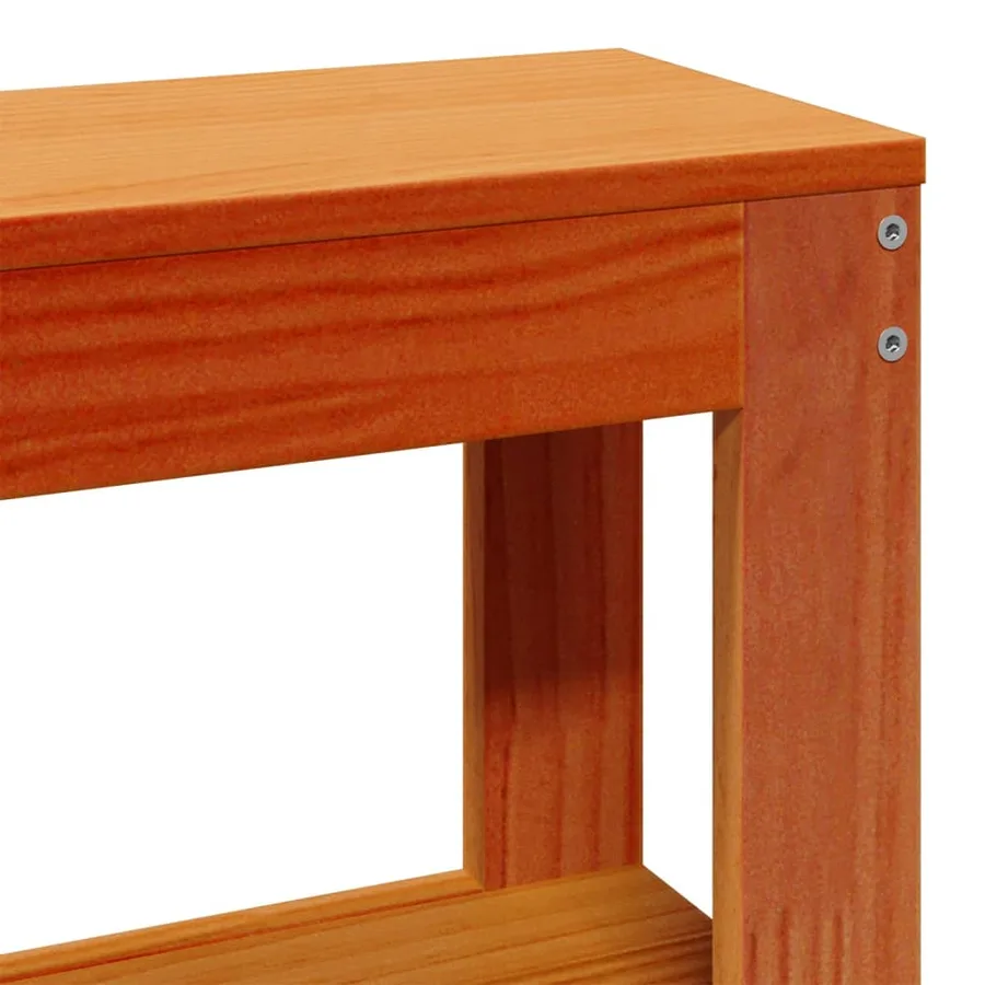 Cadre de lit sans matelas cire marron 75x190 cm bois pin massif - 10