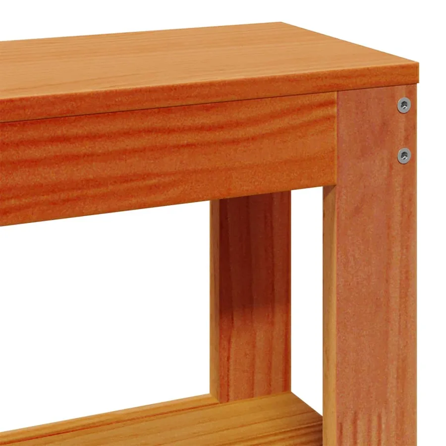 Cadre de lit sans matelas cire marron 75x190 cm bois pin massif - 10