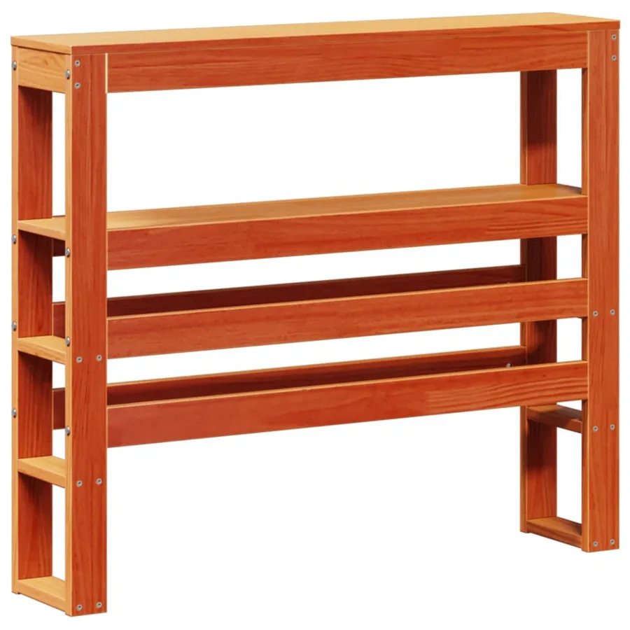Cadre de lit sans matelas cire marron 75x190 cm bois pin massif - 6