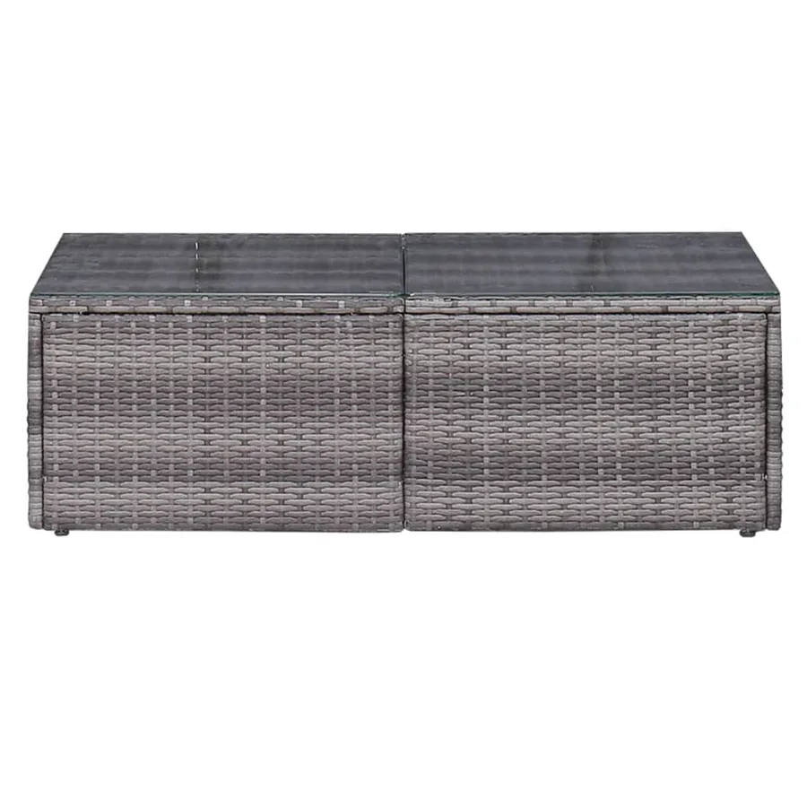 Garden lounge set 6 pcs and cushions and pillows Poly rattan - 6