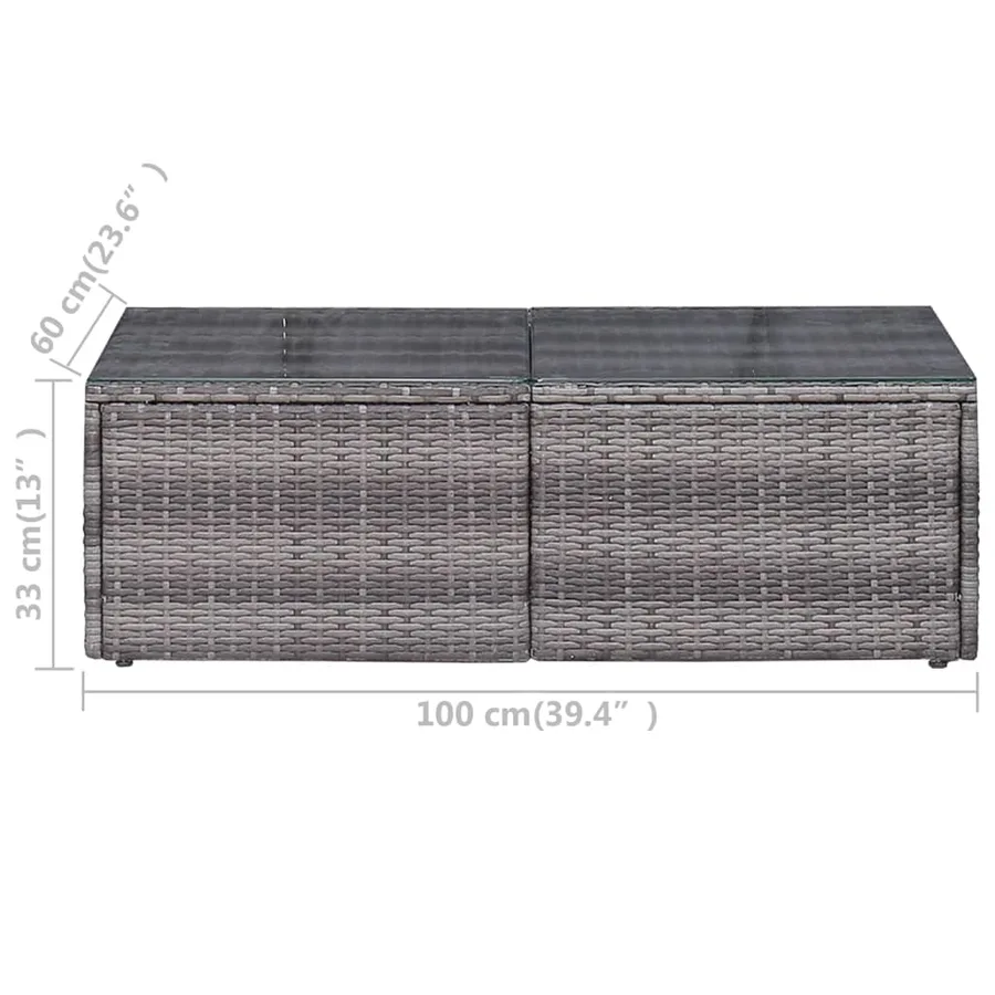 Garden lounge set 6 pcs and cushions and pillows Poly rattan - 9