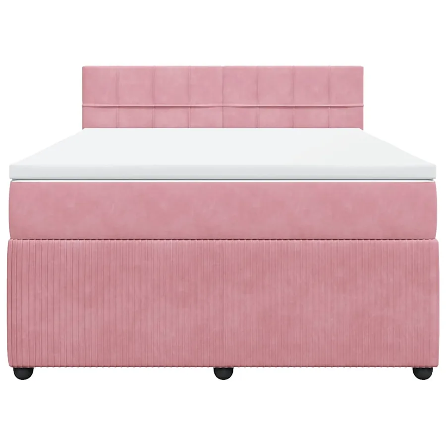 Sommier à lattes de lit avec matelas Rose 160x200 cm Velours - 6