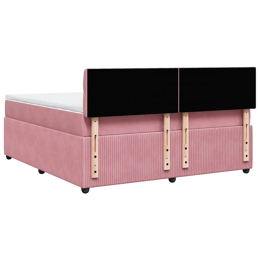 Sommier à lattes de lit avec matelas Rose 180x200 cm Velours - 10
