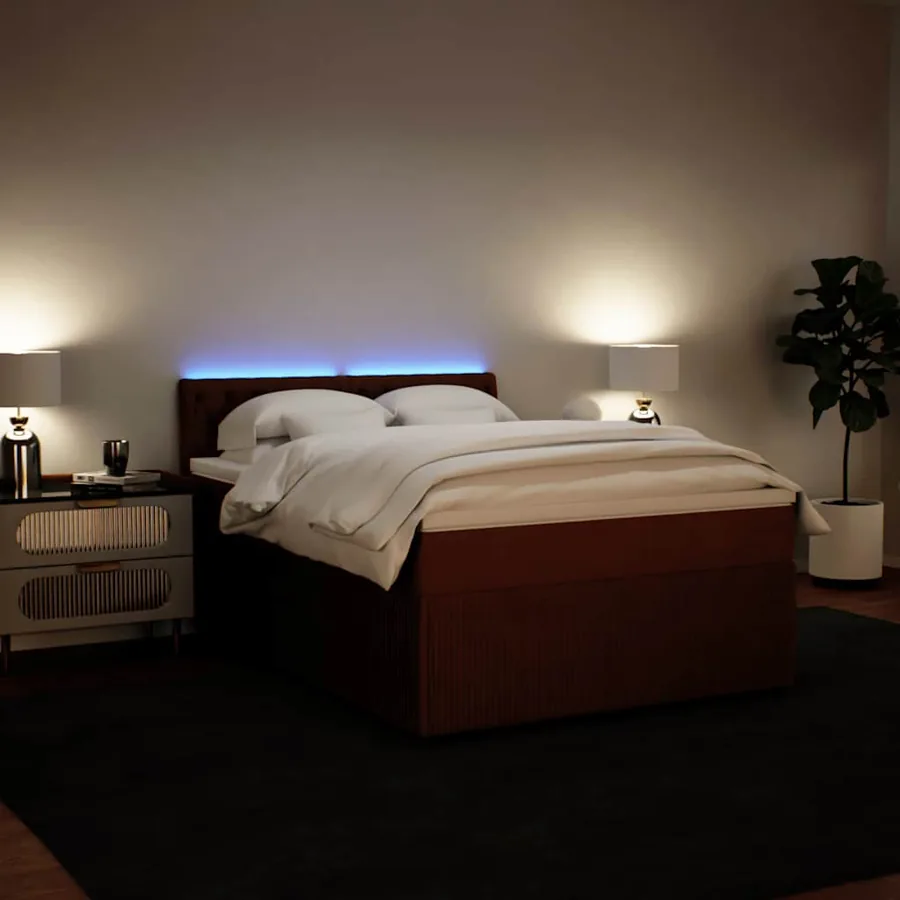 Sommier à lattes de lit avec matelas Rose 160x200 cm Velours - 5