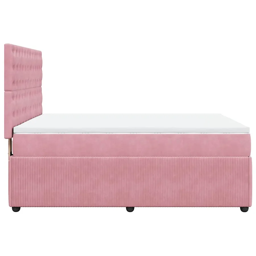 Sommier à lattes de lit avec matelas Rose 160x200 cm Velours - 5