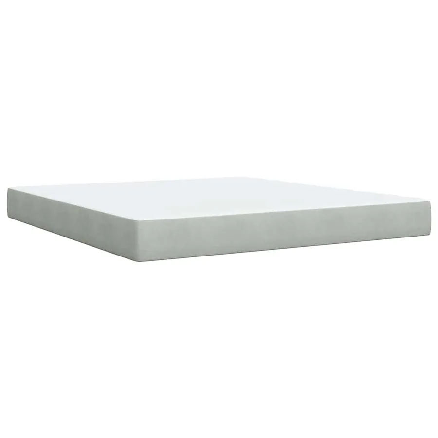 Sommier à lattes de lit et matelas Gris clair 180x200cm Velours - 11