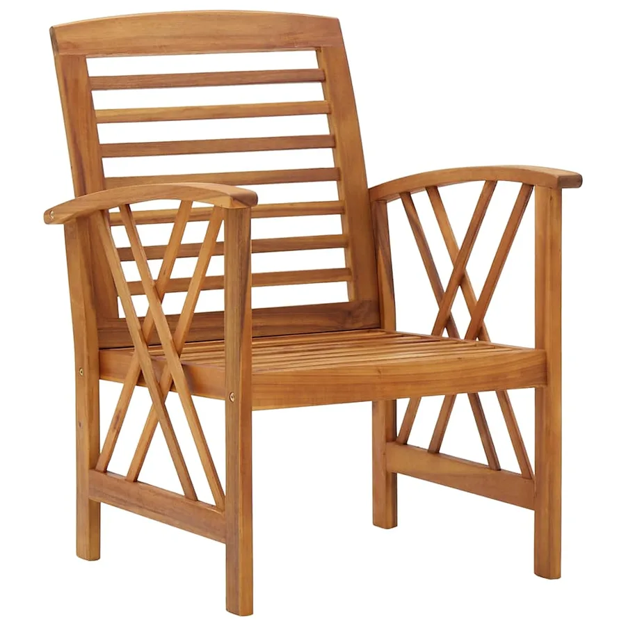 Salon de jardin 4 pcs Bois d'acacia solide - 5
