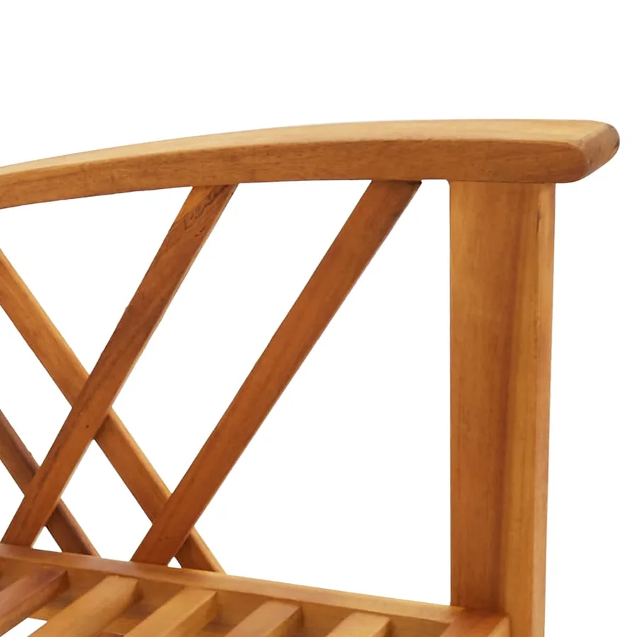 Salon de jardin 4 pcs Bois d'acacia solide - 9