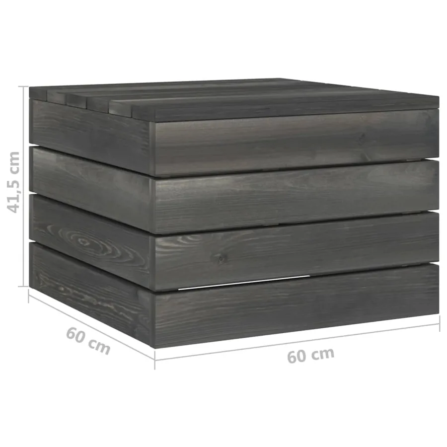 Salon palette de jardin 2 pcs avec coussins Bois de pin massif - 13