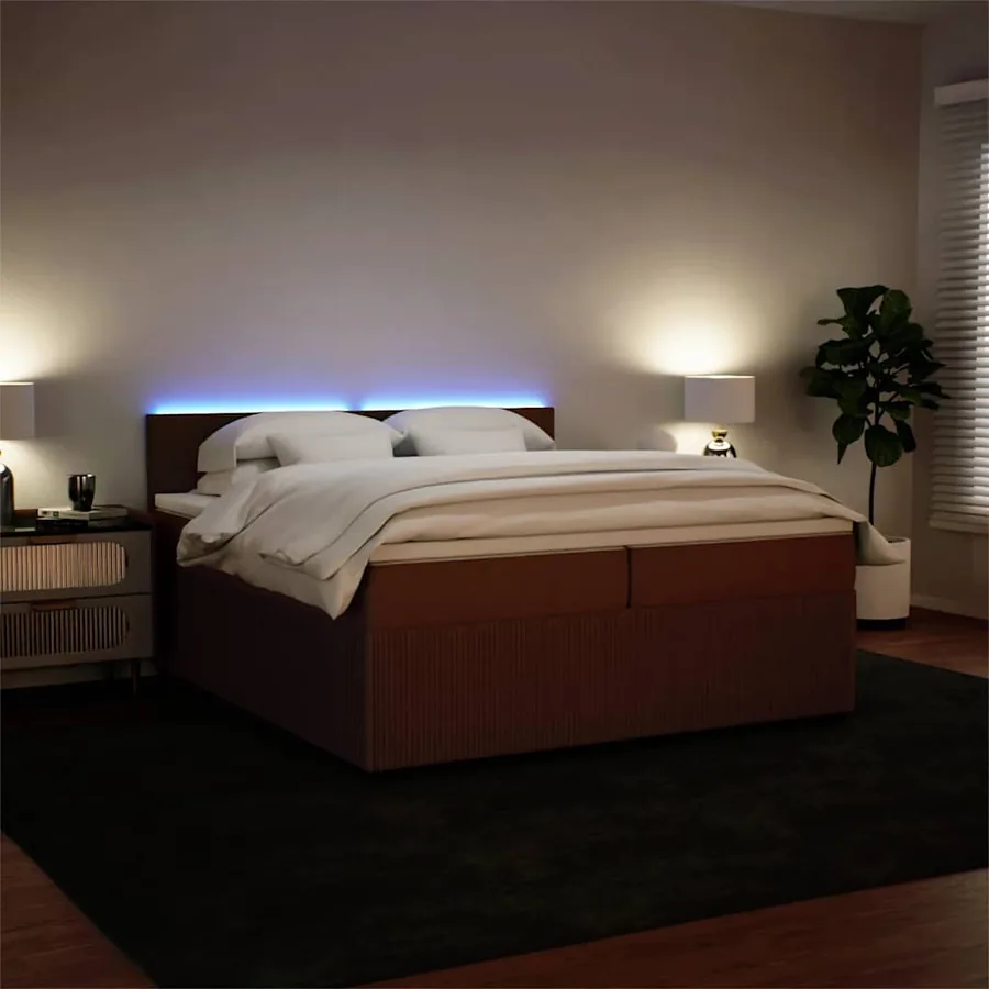 Sommier à lattes de lit avec matelas Rose 200x200 cm Velours - 5