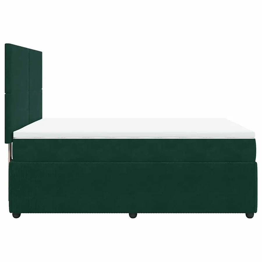 Sommier à lattes de lit et matelas Vert foncé 140x200cm Velours - 7