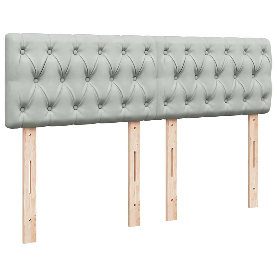 Sommier à lattes de lit et matelas Gris clair 140x200cm Velours - 12