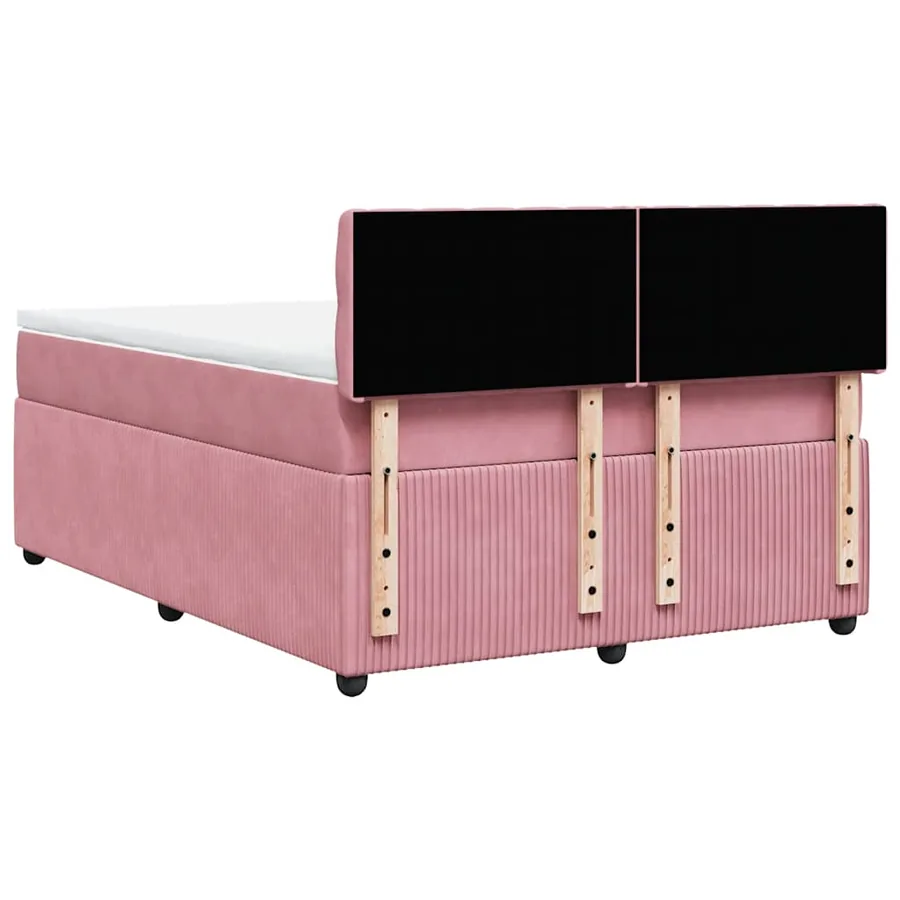 Sommier à lattes de lit avec matelas Rose 160x200 cm Velours - 10