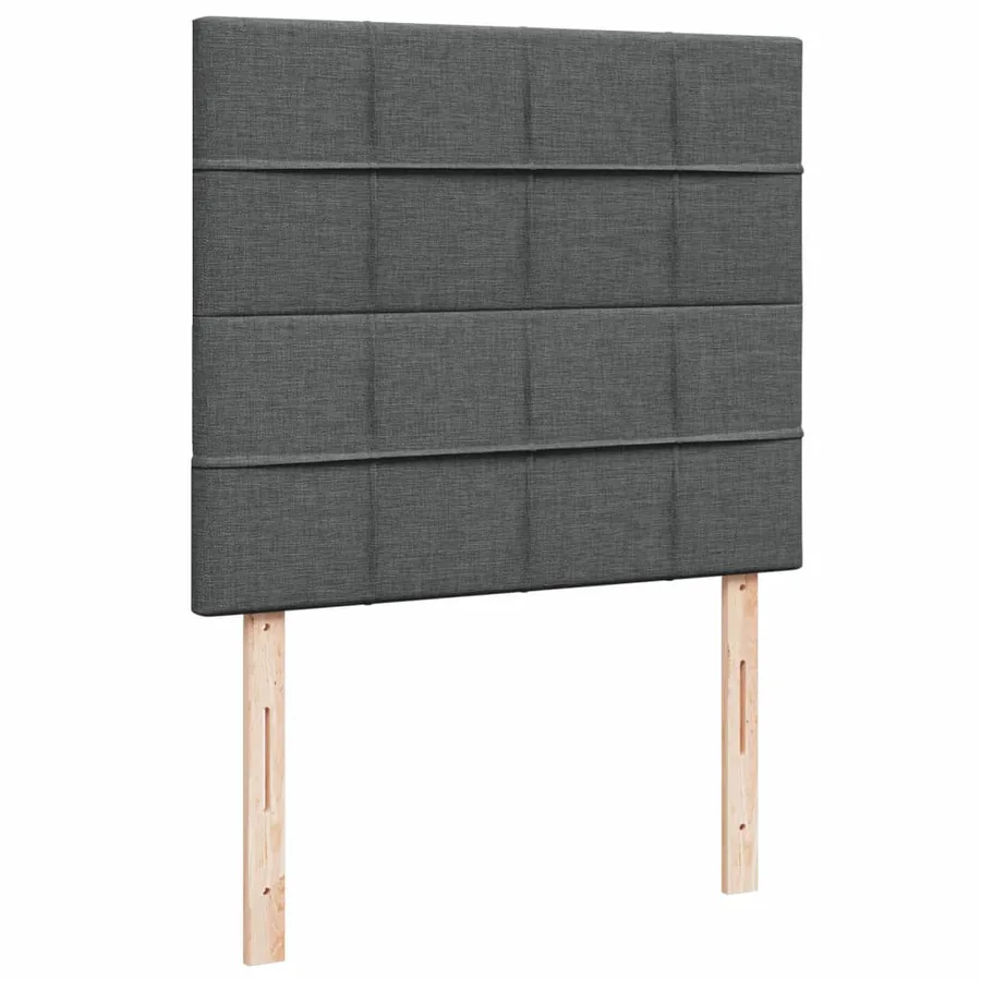 Sommier à lattes de lit avec matelas Gris foncé 120x200cm Tissu - 9