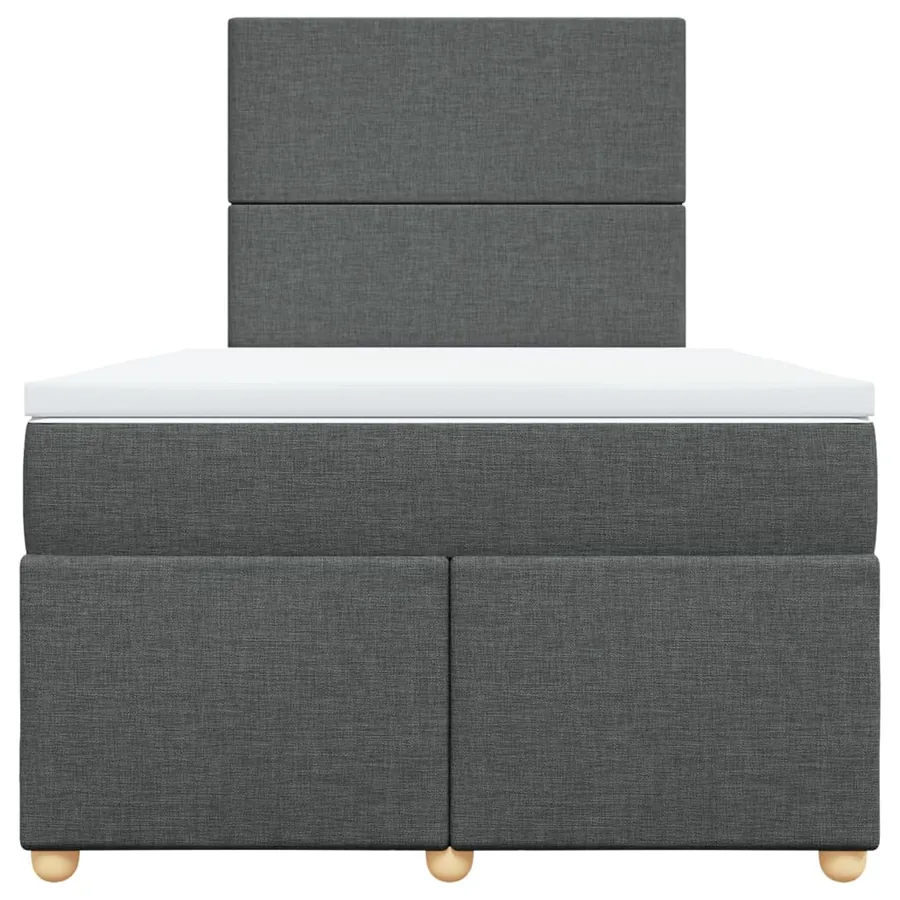 Sommier à lattes de lit avec matelas Gris foncé 120x200cm Tissu - 6