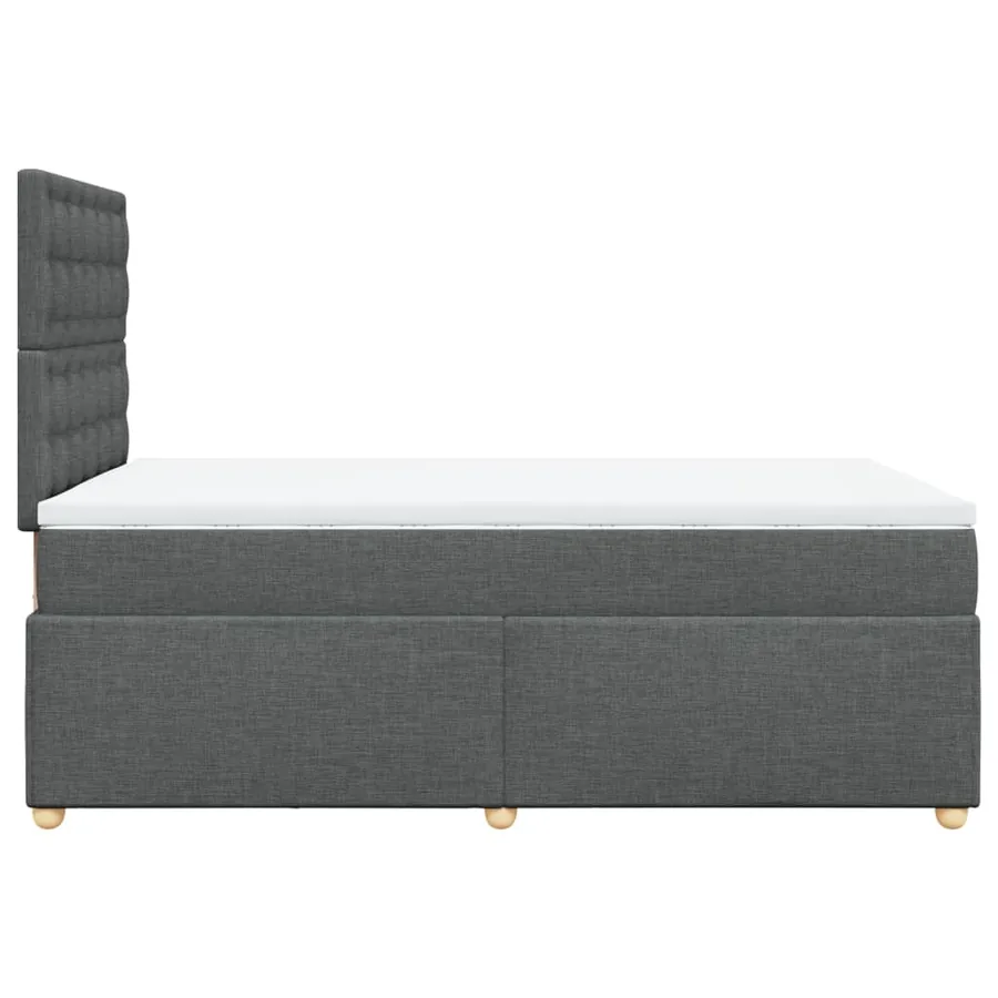 Sommier à lattes de lit avec matelas Gris foncé 120x200cm Tissu - 7