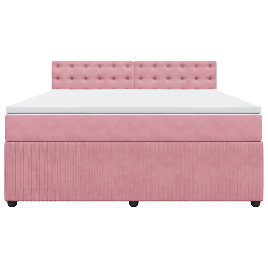 Sommier à lattes de lit avec matelas Rose 180x200 cm Velours - 6