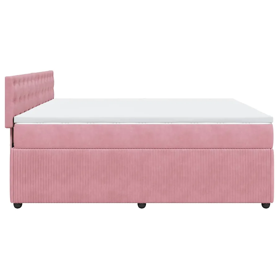Sommier à lattes de lit avec matelas Rose 180x200 cm Velours - 7