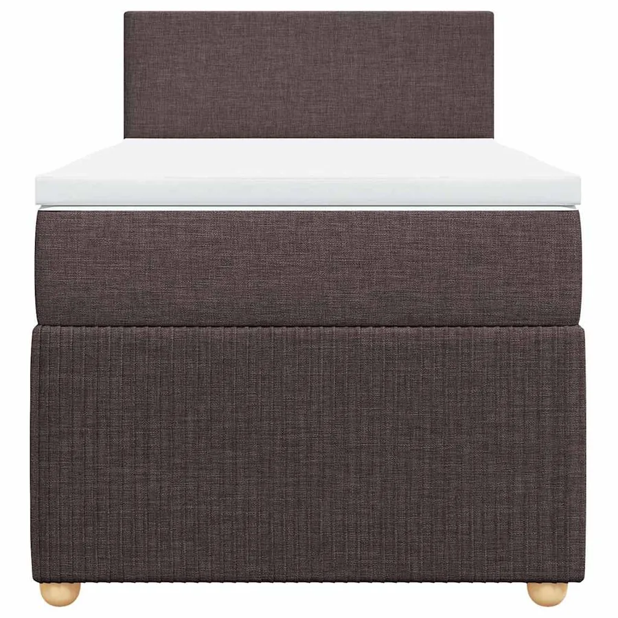 Sommier à lattes de lit avec matelas Marron foncé 90x190 cm - 4