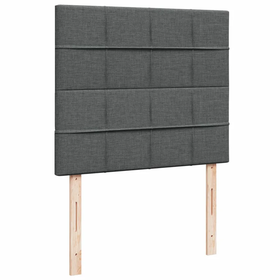 Sommier à lattes de lit avec matelas gris foncé 120x190cm tissu - 9