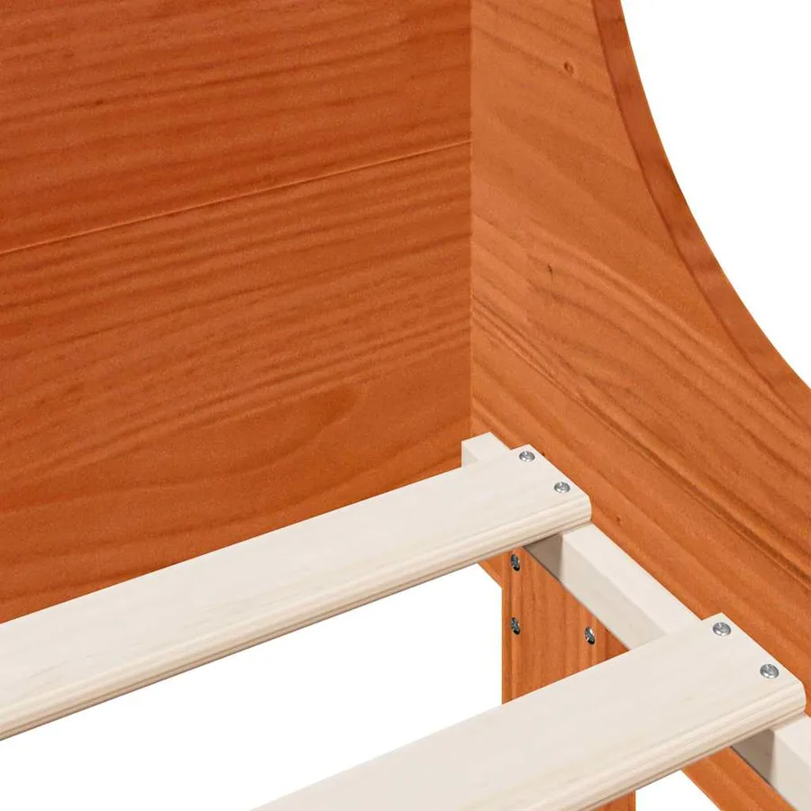 Cadre de lit sans matelas cire marron 90x190 cm bois pin massif - 7