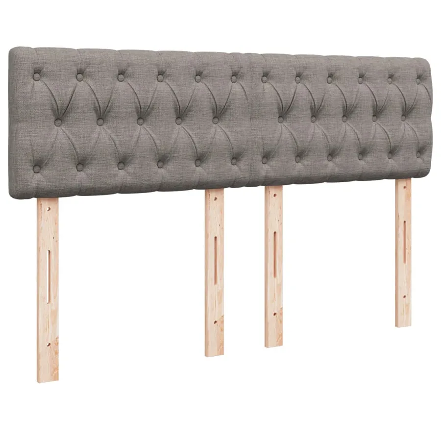 Sommier à lattes de lit avec matelas Taupe 140x200 cm Tissu - 7
