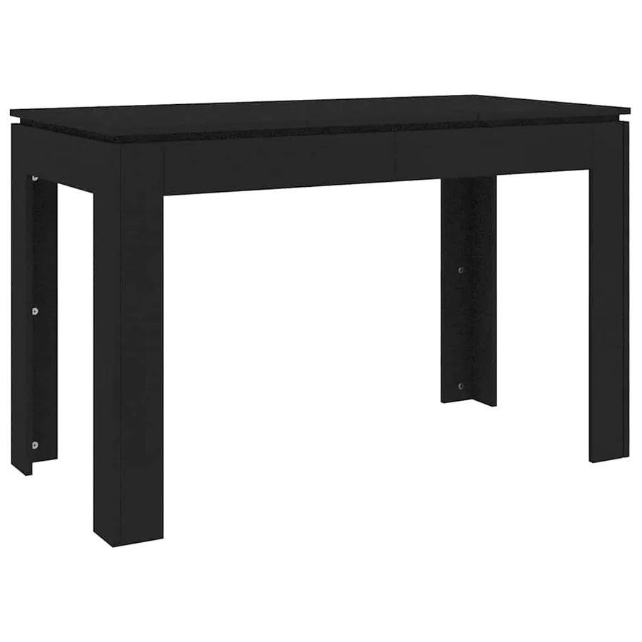 Table à manger Noir 120x60x76 cm Bois d'ingénierie - 6