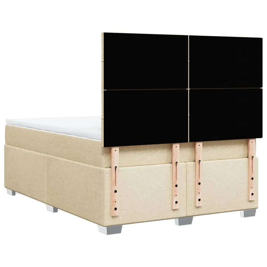 Sommier à lattes de lit avec matelas Crème 140x200 cm Tissu - 10