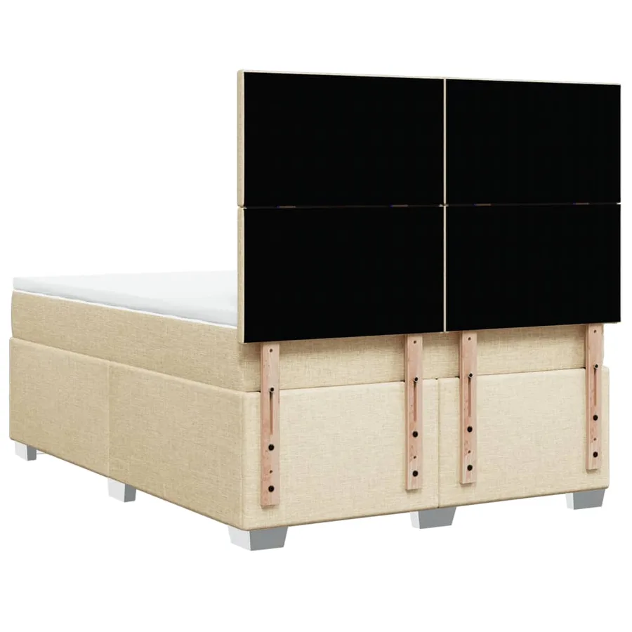 Sommier à lattes de lit avec matelas Crème 140x200 cm Tissu - 12