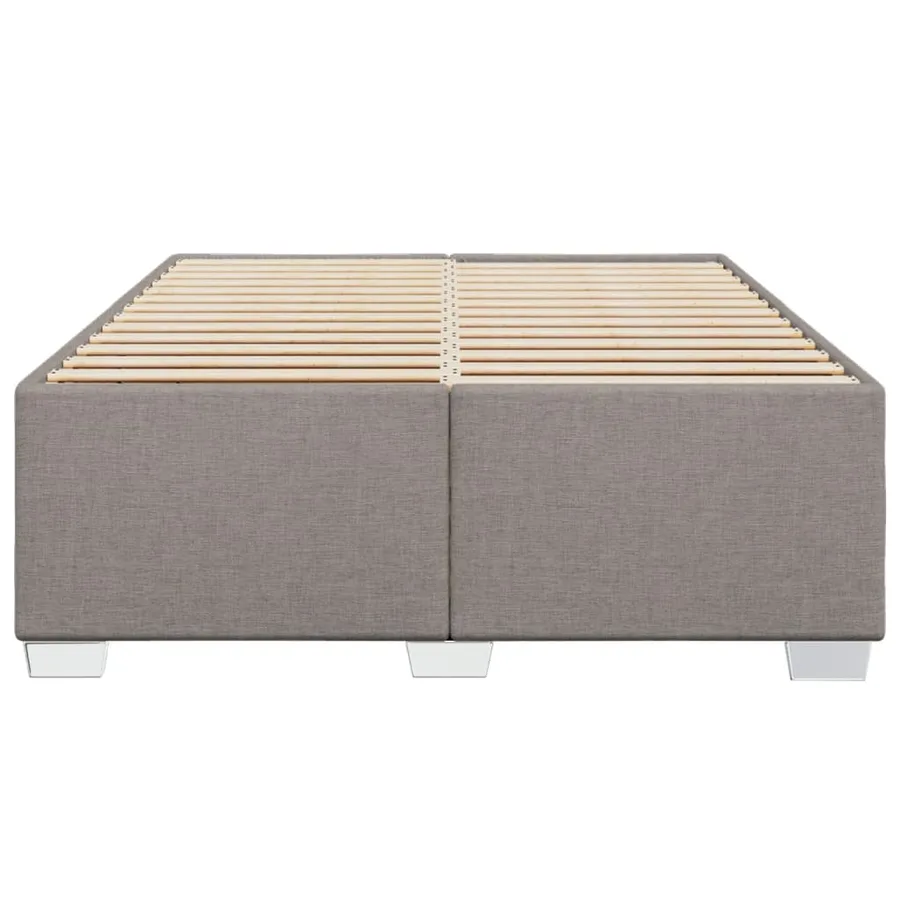 Cadre de lit sans matelas taupe 140x200 cm tissu - 4