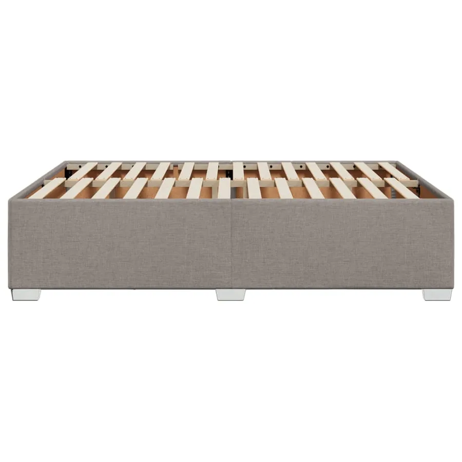 Cadre de lit sans matelas taupe 140x200 cm tissu - 5