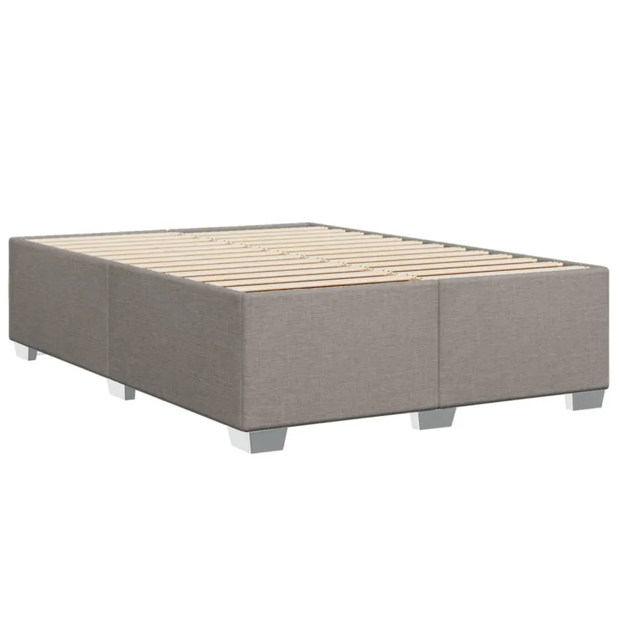 Cadre de lit sans matelas taupe 140x200 cm tissu - 6