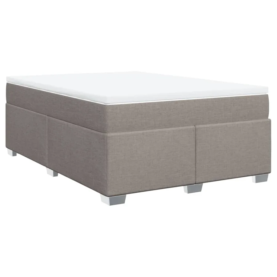 Sommier à lattes de lit avec matelas Taupe 140x200 cm Tissu - 2