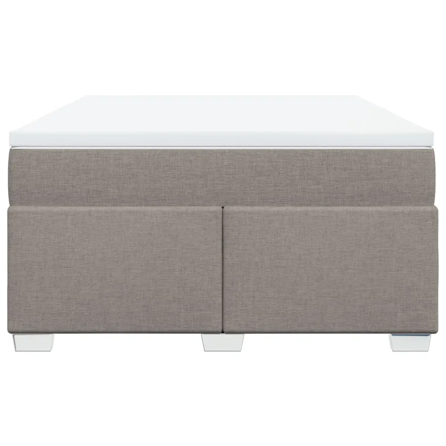 Sommier à lattes de lit avec matelas Taupe 140x200 cm Tissu - 4