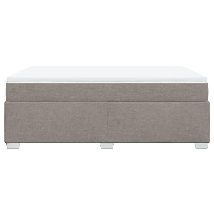 Sommier à lattes de lit avec matelas Taupe 140x200 cm Tissu - 8