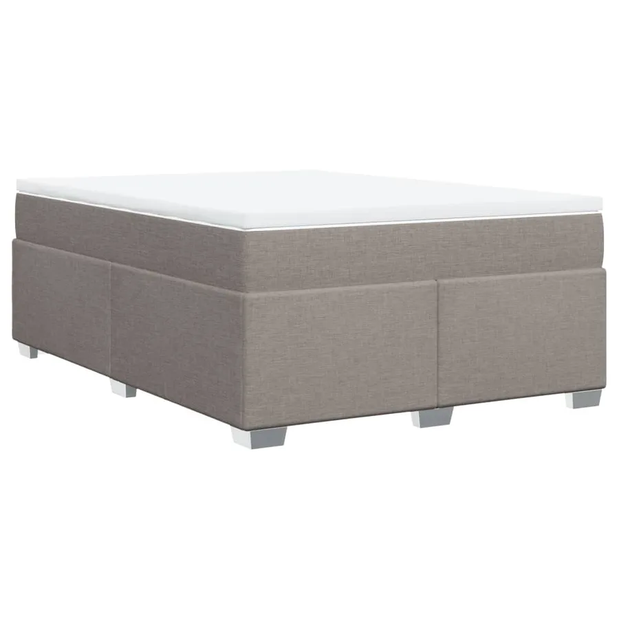 Sommier à lattes de lit avec matelas Taupe 140x200 cm Tissu - 9