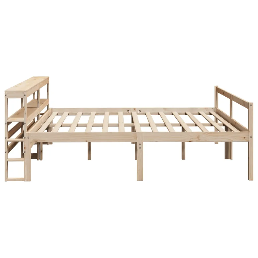 Lit pour personne âgée et tête de lit 200x200cm bois pin massif - 5